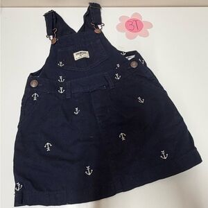 OshKosh B'gosh Dark Blue Kids Dress with Anchor Print
